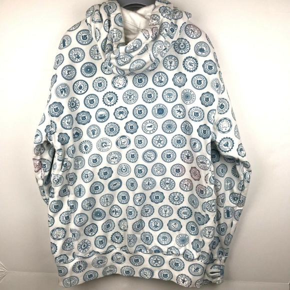 Burton Hoodie Skii Zip Front USStates Graphic Sz S - Picture 6 of 6